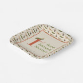 Assiettes En Carton Log Bug Insect Nom personnalisé 1er anniversaire (Angulaire)