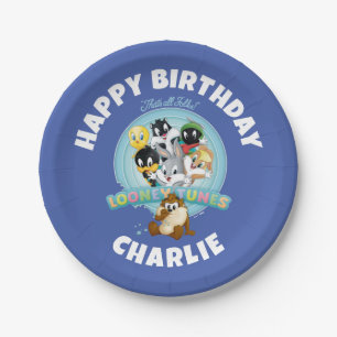 Assiettes En Carton Logo Baby LOONEY TUNES™ C'est fini les amis