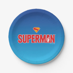 Assiettes En Carton Logo classique Superman Bold