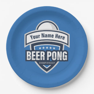 Assiettes En Carton Logo de championnat de Beer Pong personnalisable