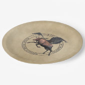 Assiettes En Carton Logo de l'aviation de l'orignal volant (Angle)