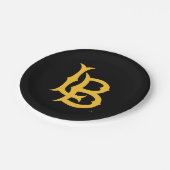 Assiettes En Carton Logo de Long Beach State (Angle)