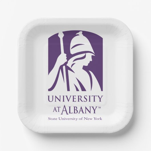 Assiettes En Carton Logo de l'Université d'Albany (Recto)