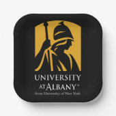 Assiettes En Carton Logo de l'Université d'Albany (Recto)