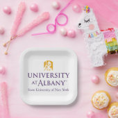 Assiettes En Carton Logo de l'Université d'Albany (Fête)