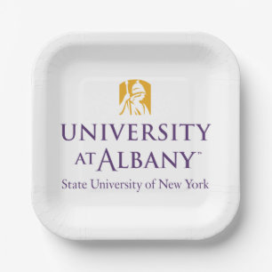 Assiettes En Carton Logo de l'Université d'Albany