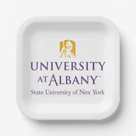 Assiettes En Carton Logo de l'Université d'Albany (Recto)