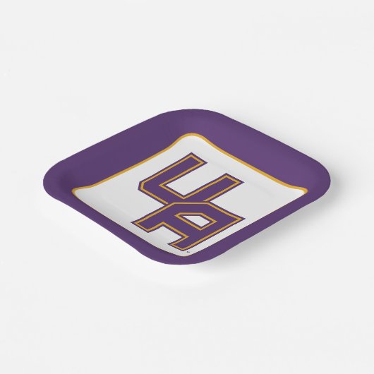 Assiettes En Carton Logo de l'Université d'Albany Initials (Angulaire)