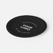 Assiettes En Carton Logo de votre entreprise et texte modifiable | Noi (Angle)