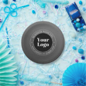 Assiettes En Carton Logo d'entreprise ou design & texte modifiable (Fête)