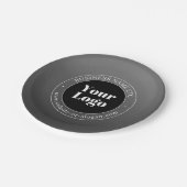 Assiettes En Carton Logo d'entreprise ou design & texte modifiable (Angle)