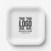 Assiettes En Carton Logo d'entreprise personnalisé Entreprise Cool mod (Recto)