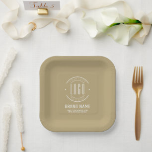 Assiettes En Carton Logo d'entreprise personnalisée moderne marque com