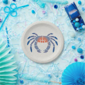 Assiettes En Carton Logo du crabe bleu (Fête)