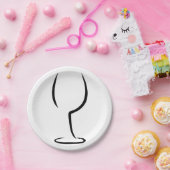 Assiettes En Carton Logo du vin (Fête)