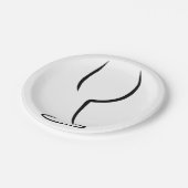 Assiettes En Carton Logo du vin (Angle)