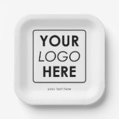 Assiettes En Carton Logo et texte professionnels personnalisés (Recto)