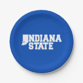 Assiettes En Carton Logo Indiana State (Devant)