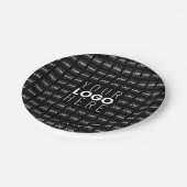Assiettes En Carton Logo ou image Carrelé Motif Grand Centre Logo (Angle)