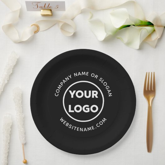 Assiettes En Carton Logo personnalisé et événement professionnel en no (Mariage)