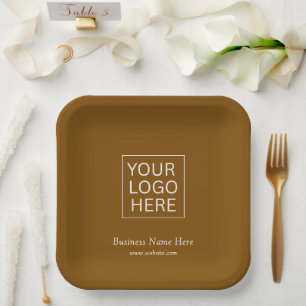 Assiettes En Carton Logo personnalisé minimaliste simple et promotion