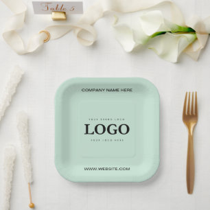 Assiettes En Carton Logo personnalisé minimaliste simple et promotion 