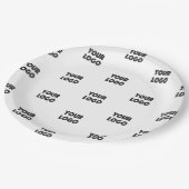 Assiettes En Carton Logo simple à répéter (Angle)