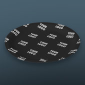 Assiettes En Carton Logo simple à répéter | Noir