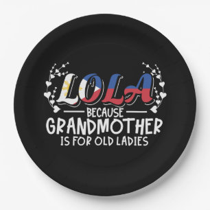 Assiettes En Carton Lola - Citation de la grand-mère Philippines Old L