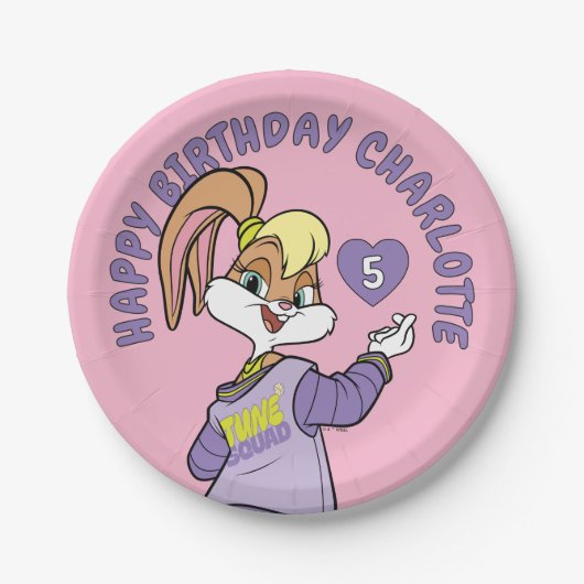 Assiettes En Carton Lola TUNE SQUAD™ Varsity Heart (Devant)