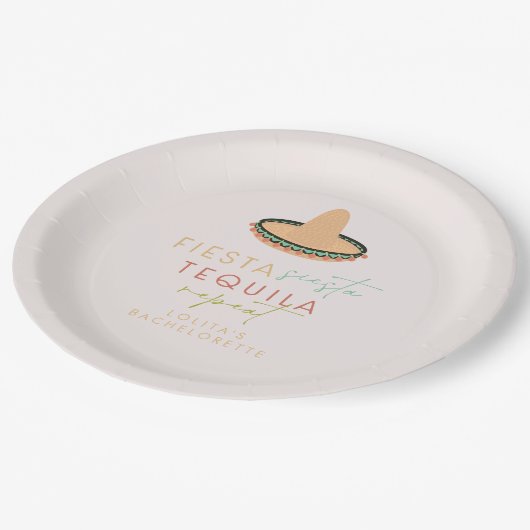 Assiettes En Carton LOLITA Fiesta Siesta Tequila Table Bachelorette (Angle)