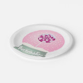 Assiettes En Carton Lollipop enneigée globe mignon fille rose hiver (Angle)