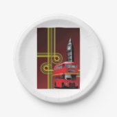 Assiettes En Carton London Double Decker Bus Paper Plates (Devant)