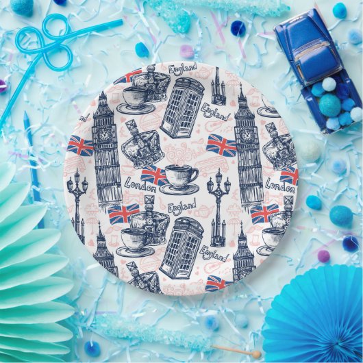 Assiettes En Carton Londres, Angleterre (Fête)