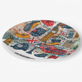 Assiettes En Carton Londres Big Ben Double Deck Bus Westminster Touris (Angle)