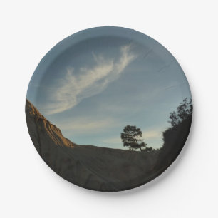 Assiettes En Carton Lone Torrey Pine Californie Sunset Paysage