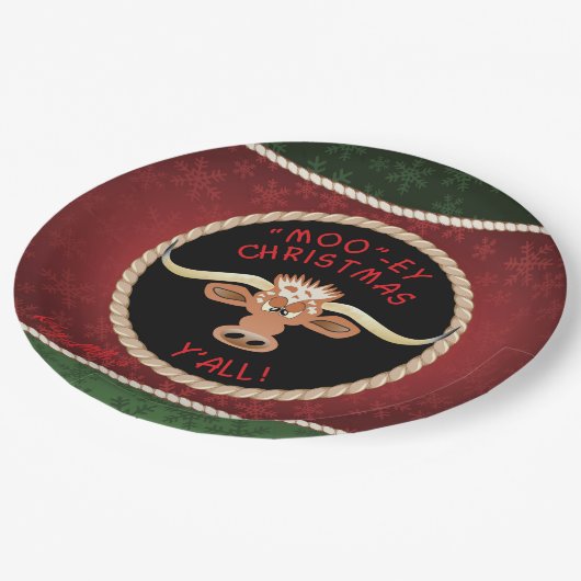 Assiettes En Carton Longhorn Steer (Angle)