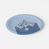 ASSIETTES EN CARTON LONGUE OMBRE FÉLICITES À LA GRADE (Angle)