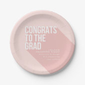 ASSIETTES EN CARTON LONGUE OMBRE FÉLICITES À LA GRADE (Devant)