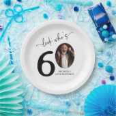 Assiettes En Carton Look Who's 60! Modern Photo 60th Birthday (Fête)