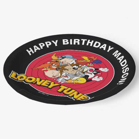 Assiettes En Carton LOONEY TUNES™ - Groupe de caractères | Anniversair (Angle)