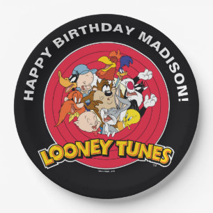 Assiettes En Carton LOONEY TUNES™ - Groupe de caractères   Anniversair