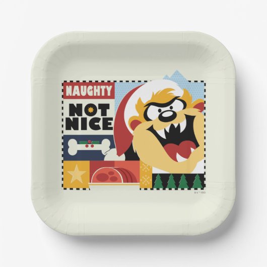 Assiettes En Carton LOONEY TUNES™ TAZ™ Naughty Not Nice (Recto)