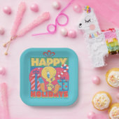 Assiettes En Carton LOONEY TUNES™ | TWEETY™ Joyeuses fêtes (Fête)