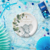 Assiettes En Carton L'or mignon de verdure d'éléphant part du baptême (Fête)