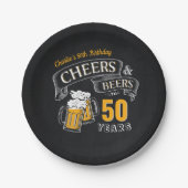 Assiettes En Carton L'Or Noir Bravo Et Bières N'Importe Quel Âge Anniv (Devant)