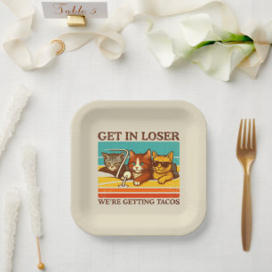Assiettes En Carton Loser, on prend des tacos
