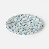 Assiettes En Carton Lots de Pingouins (Angle)