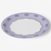 Assiettes En Carton Lotus exquis en plaque de papier mauve (Angle)