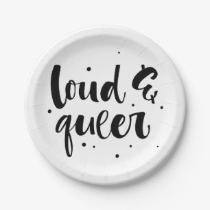 Assiettes En Carton Loud et Queer